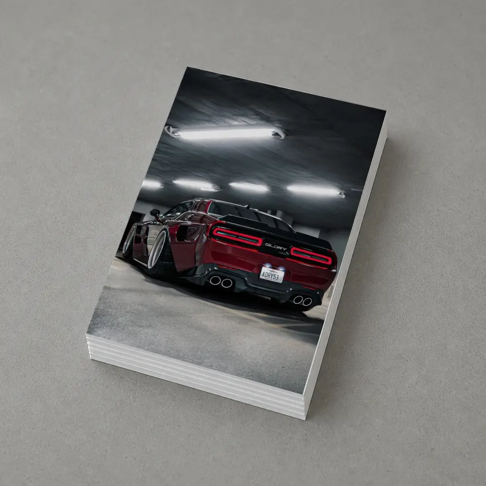 Dodge Challenger Hellcat Red Parking Garage – Postcards