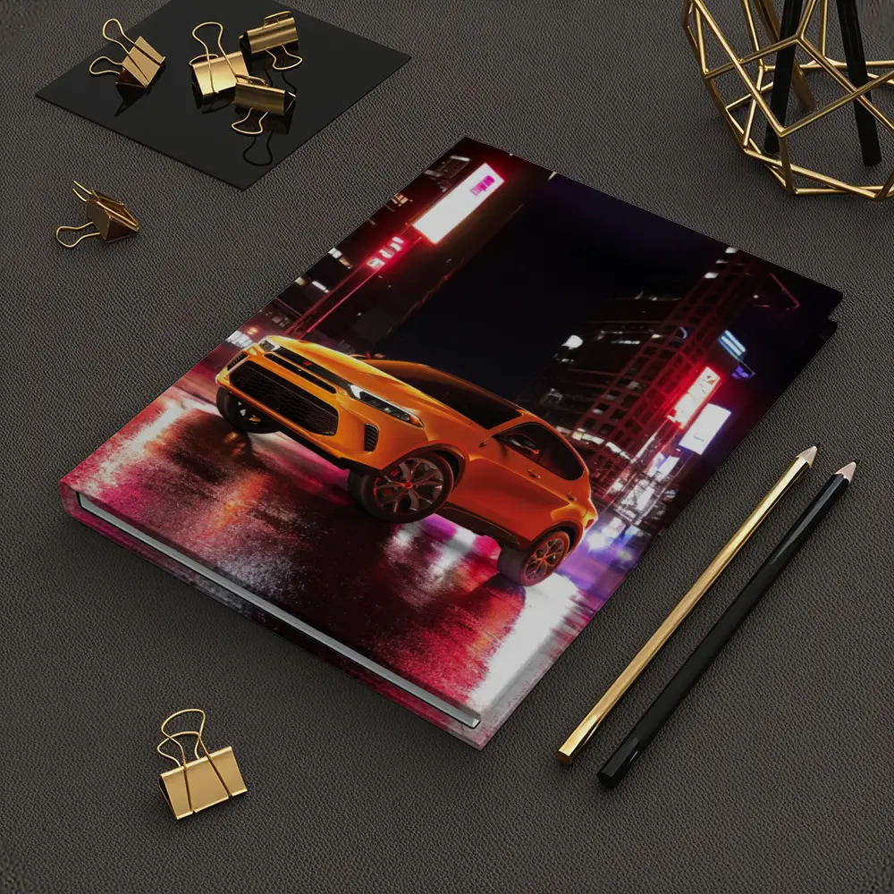 Dodge Hornet Orange SUV City Night – Notebooks