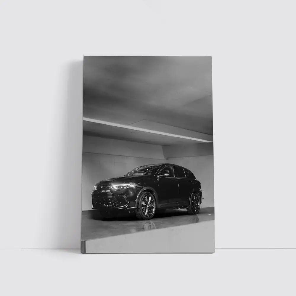 Dodge Hornet Black White Parking Garage – Wall Art