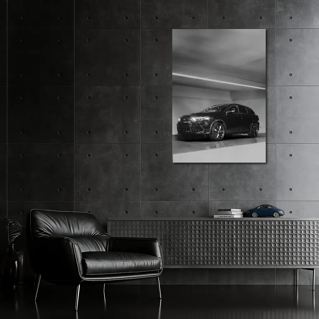 Dodge Hornet Black White Parking Garage – Wall Art