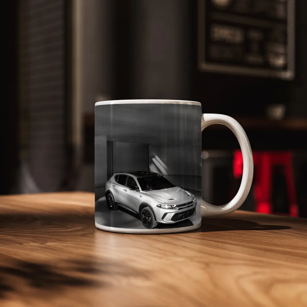 Dodge Hornet SUV Studio Black White – Mugs