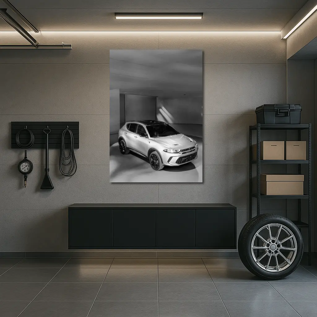 Dodge Hornet SUV Studio Black White – Wall Art