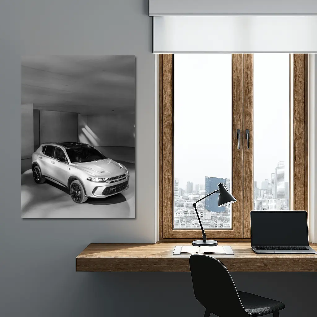 Dodge Hornet SUV Studio Black White – Wall Art