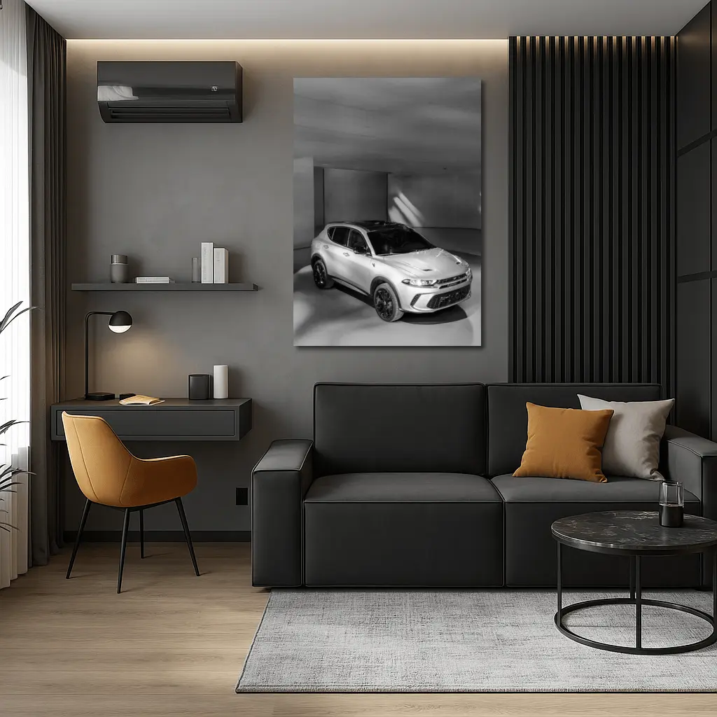 Dodge Hornet SUV Studio Black White – Wall Art