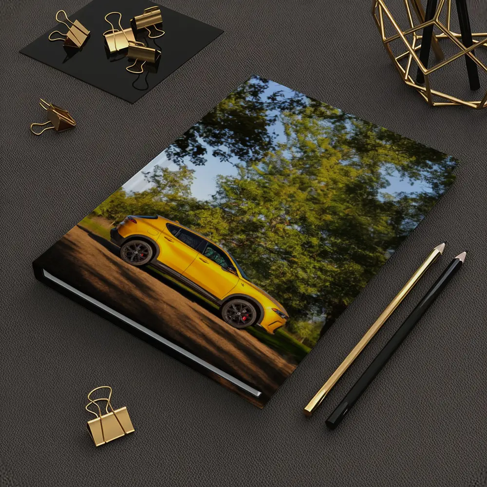 Dodge Hornet Yellow SUV Green Trees – Notebooks