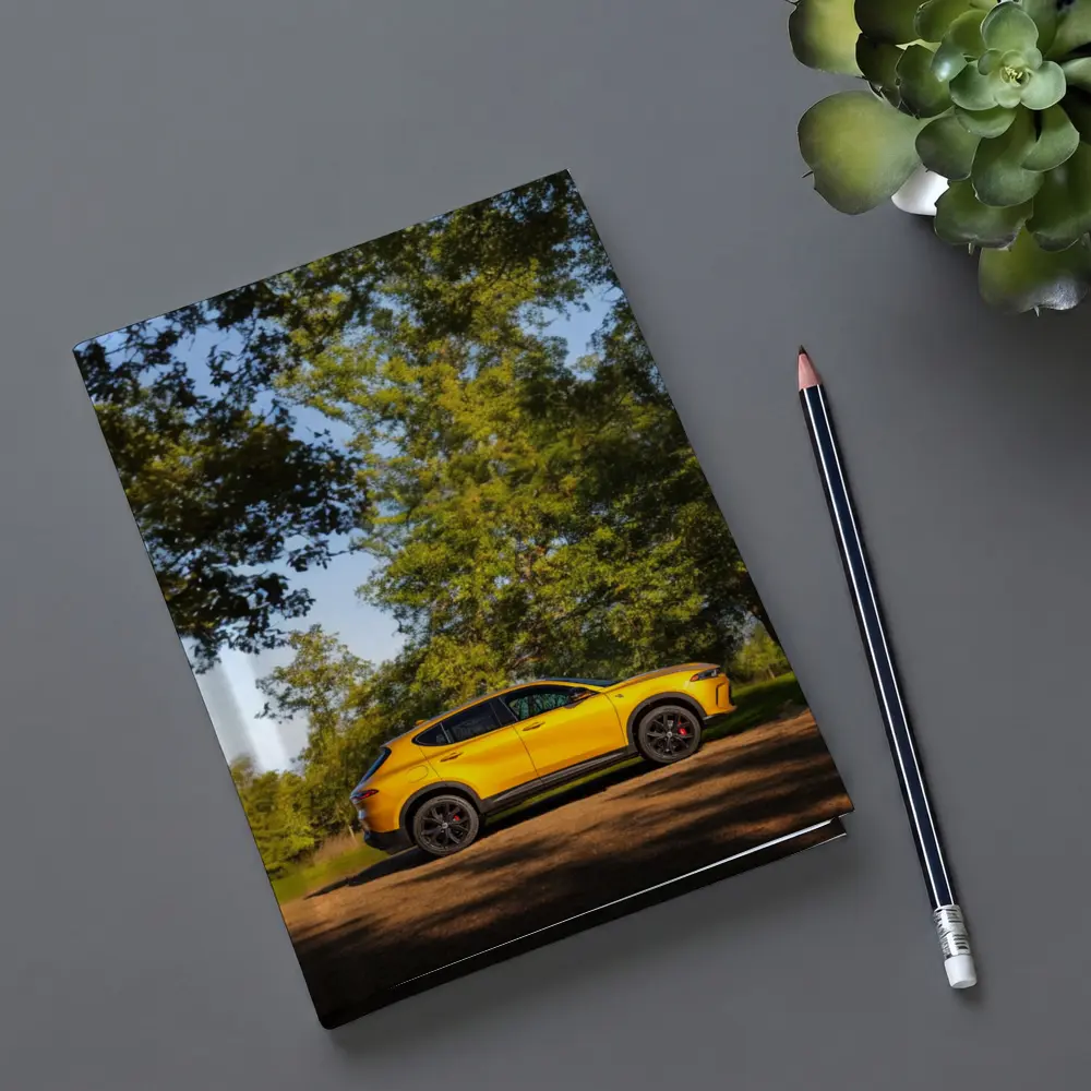 Dodge Hornet Yellow SUV Green Trees – Notebooks