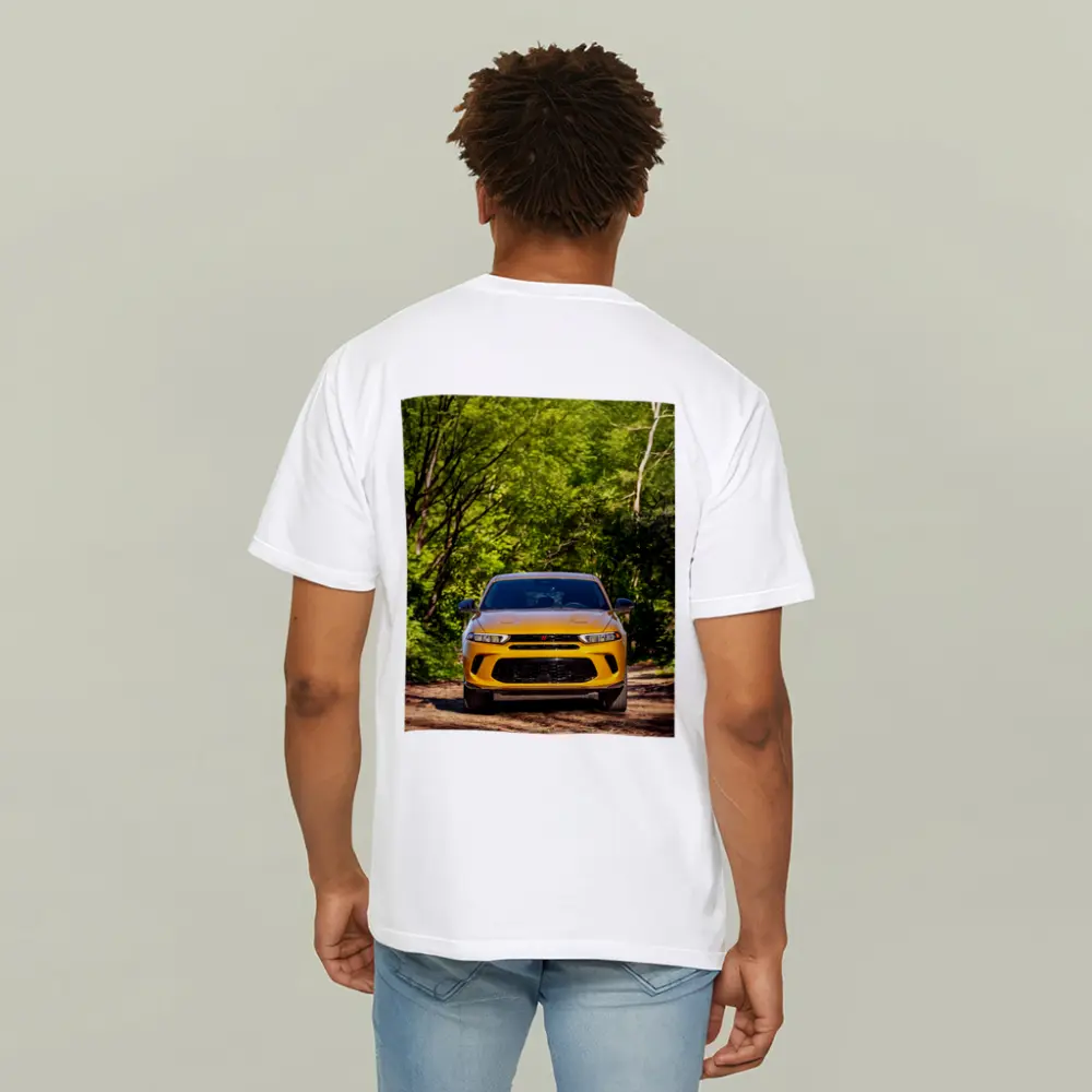 Dodge Hornet Yellow SUV Forest Trail – T-Shirts