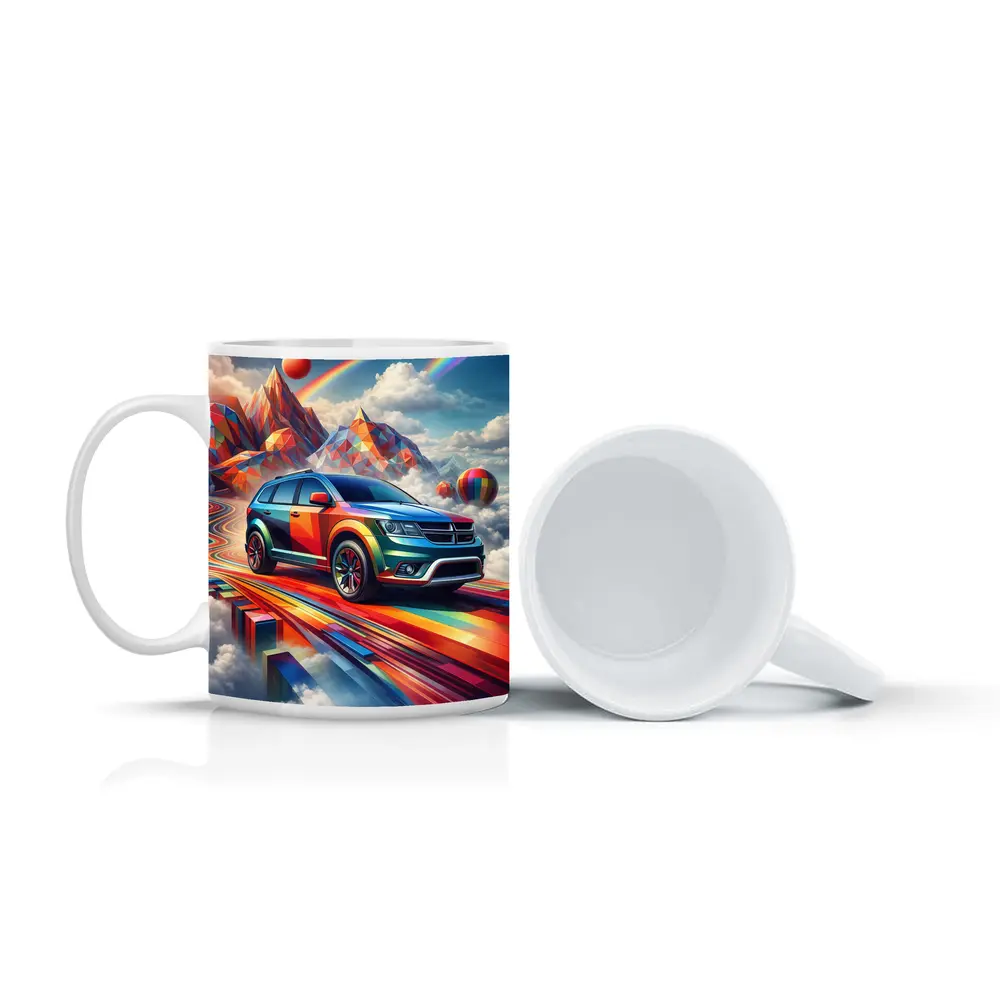 Dodge Journey Bold Colorful Abstract Sky Art – Mugs