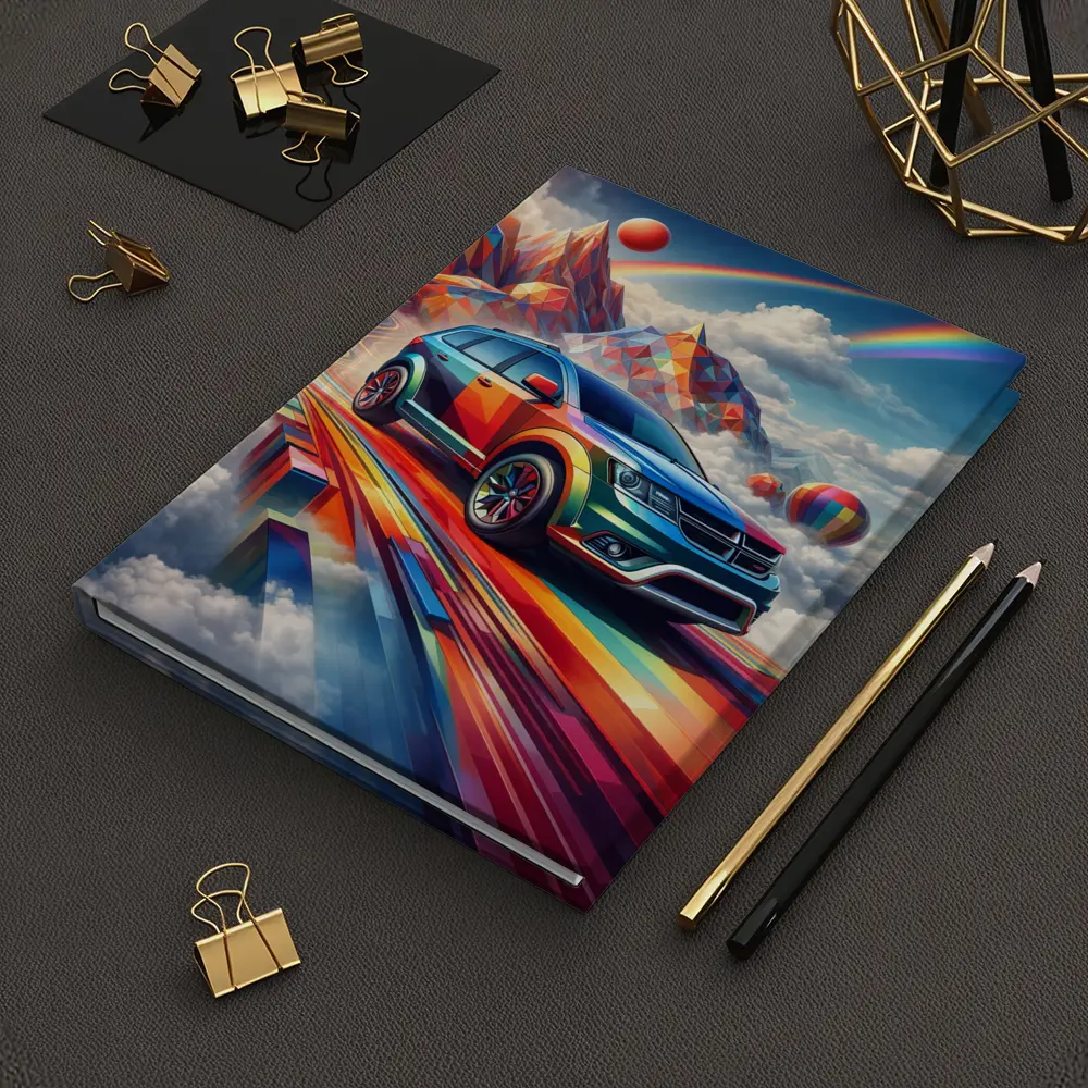 Dodge Journey Bold Colorful Abstract Sky Art – Notebooks