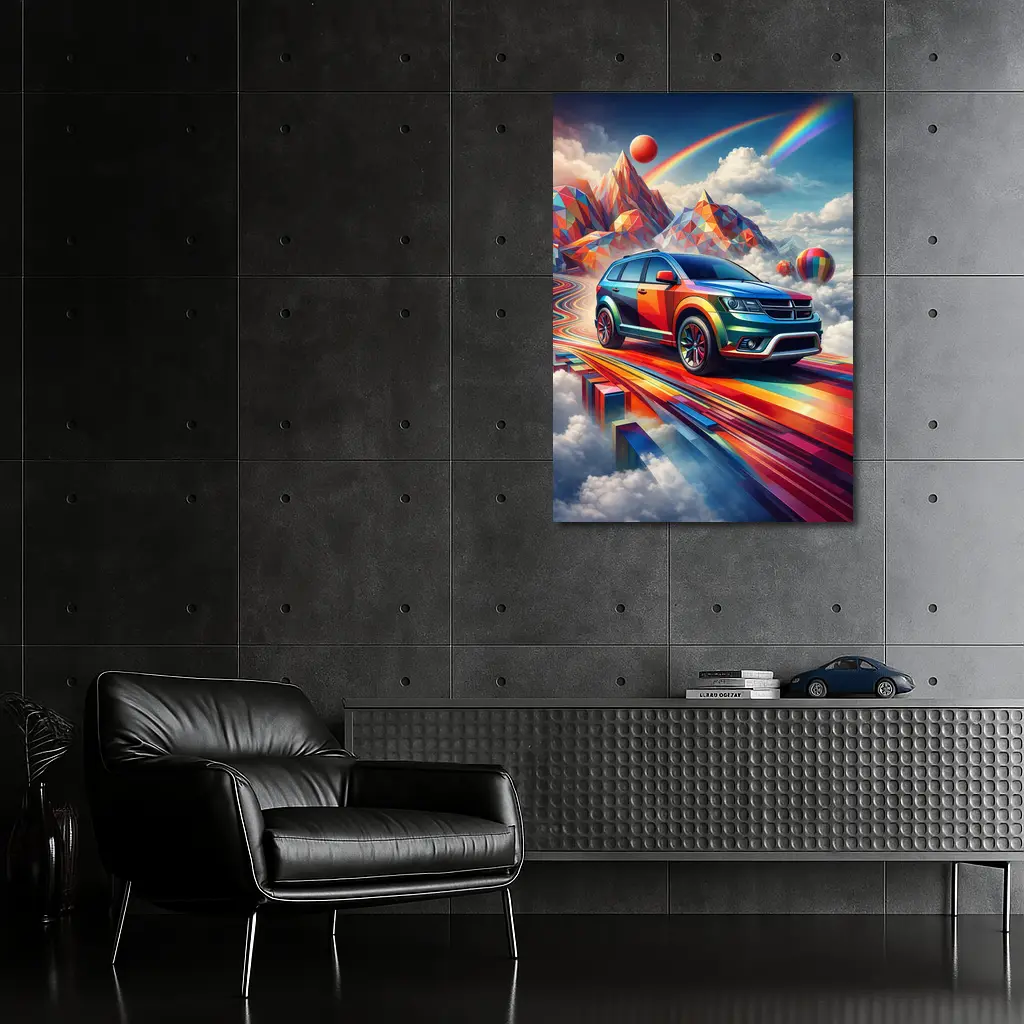 Dodge Journey Bold Colorful Abstract Sky Art – Wall Art