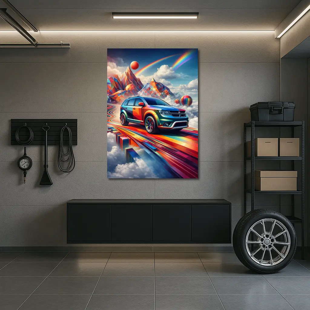 Dodge Journey Bold Colorful Abstract Sky Art – Wall Art