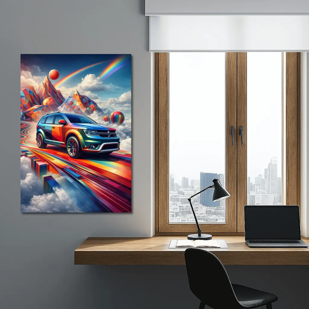 Dodge Journey Bold Colorful Abstract Sky Art – Wall Art