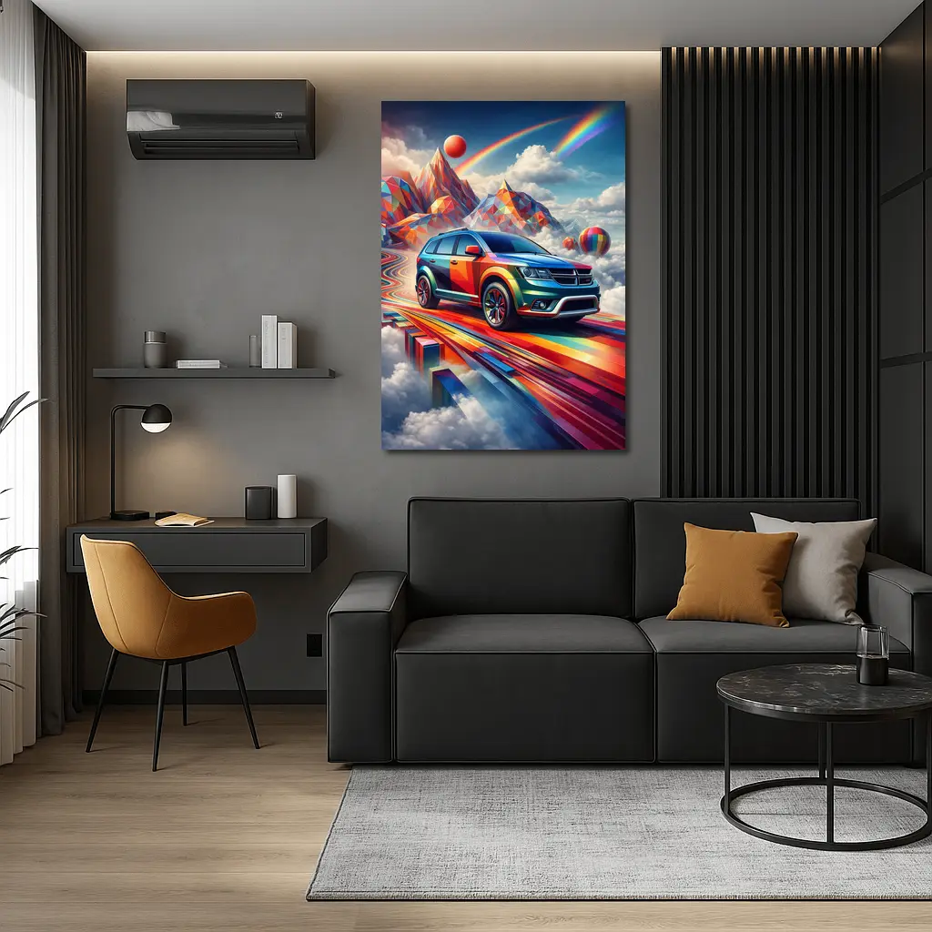 Dodge Journey Bold Colorful Abstract Sky Art – Wall Art