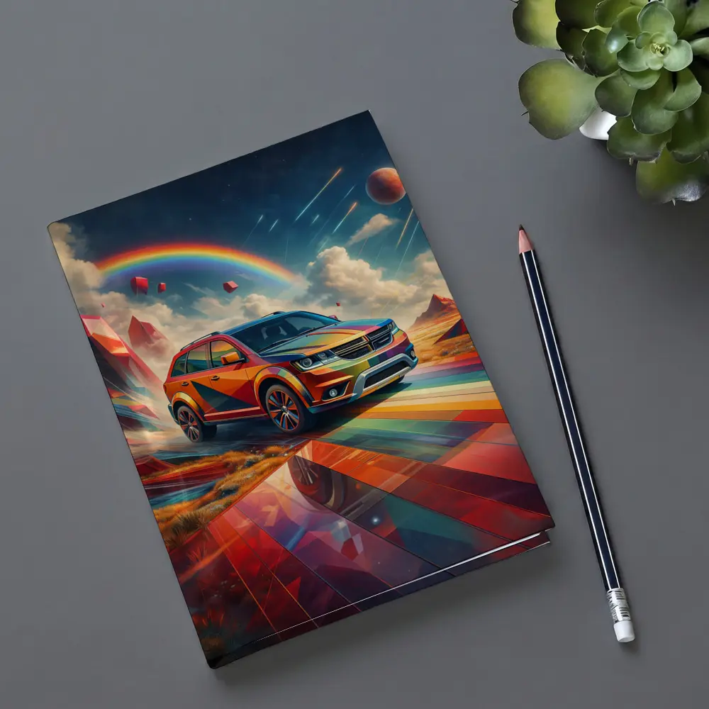 Dodge Journey SUV Rainbow Cosmic Art – Notebooks