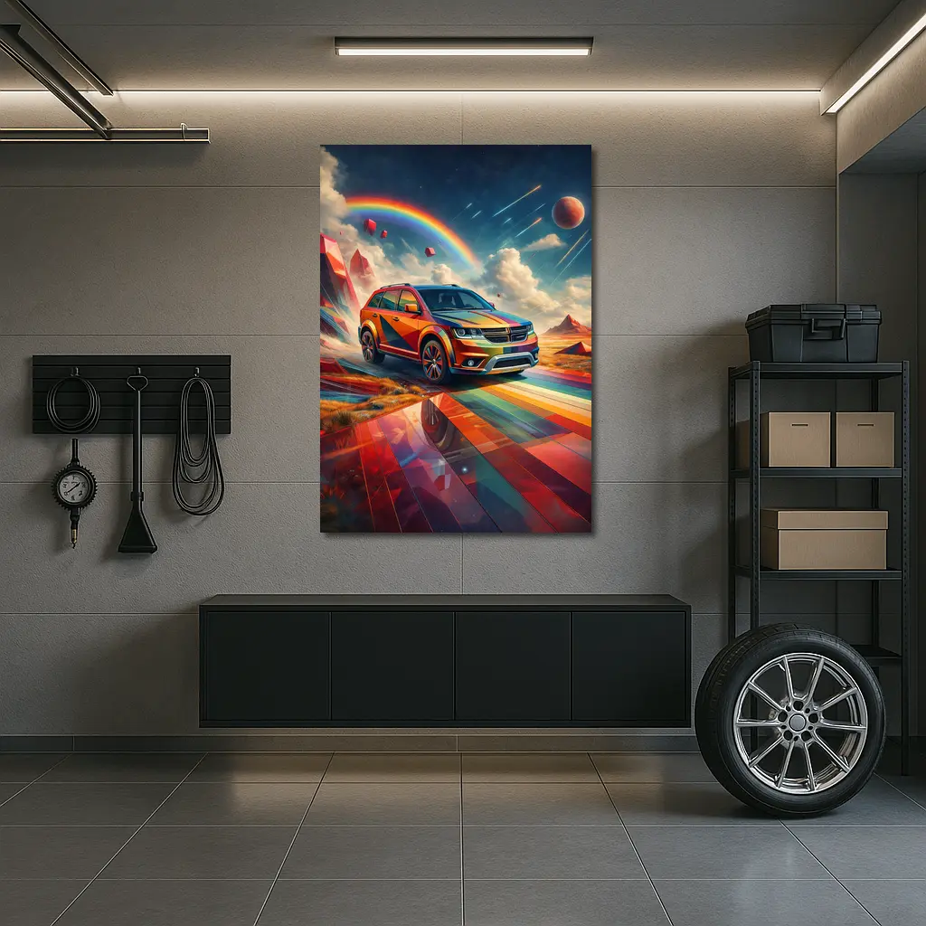 Dodge Journey SUV Rainbow Cosmic Art – Wall Art