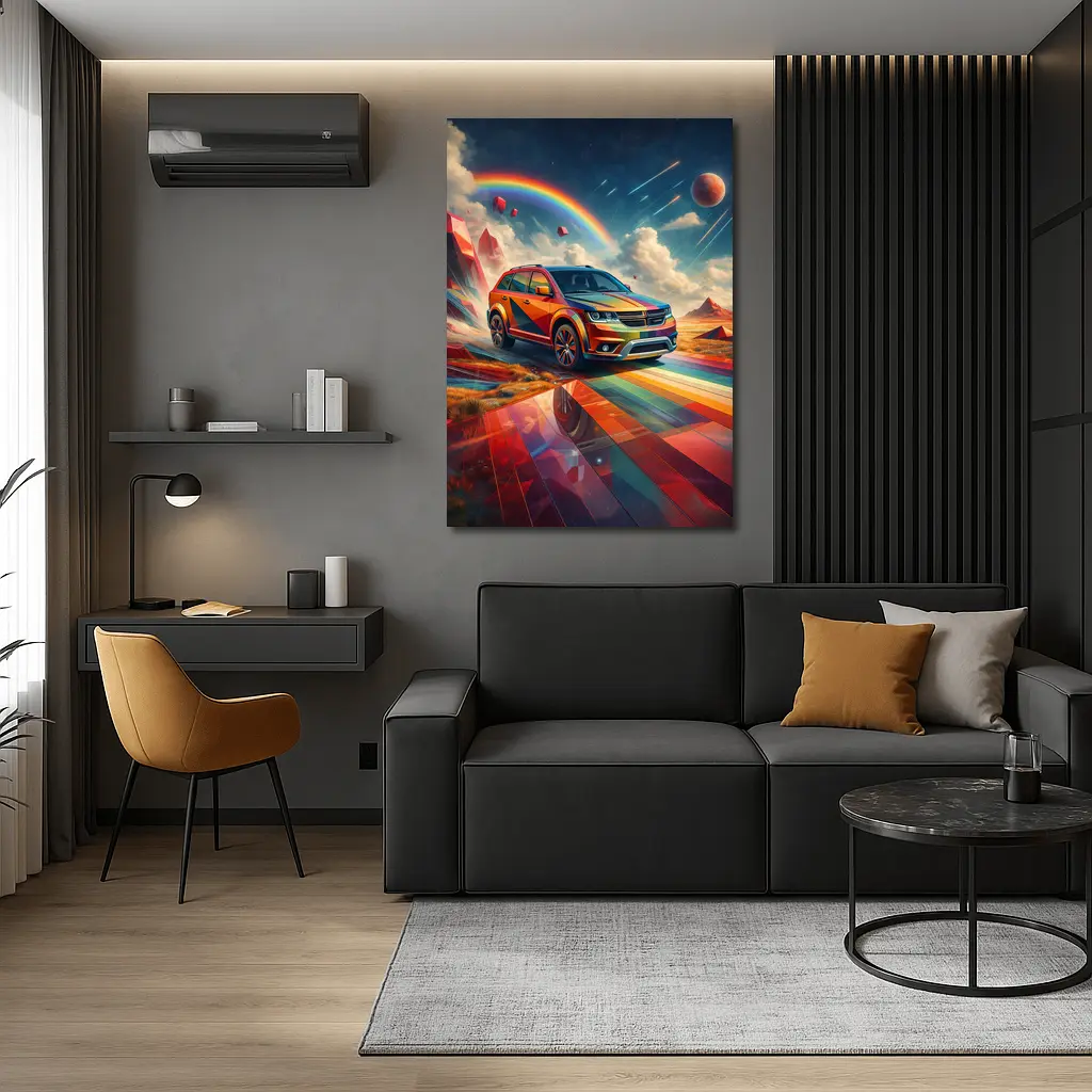 Dodge Journey SUV Rainbow Cosmic Art – Wall Art