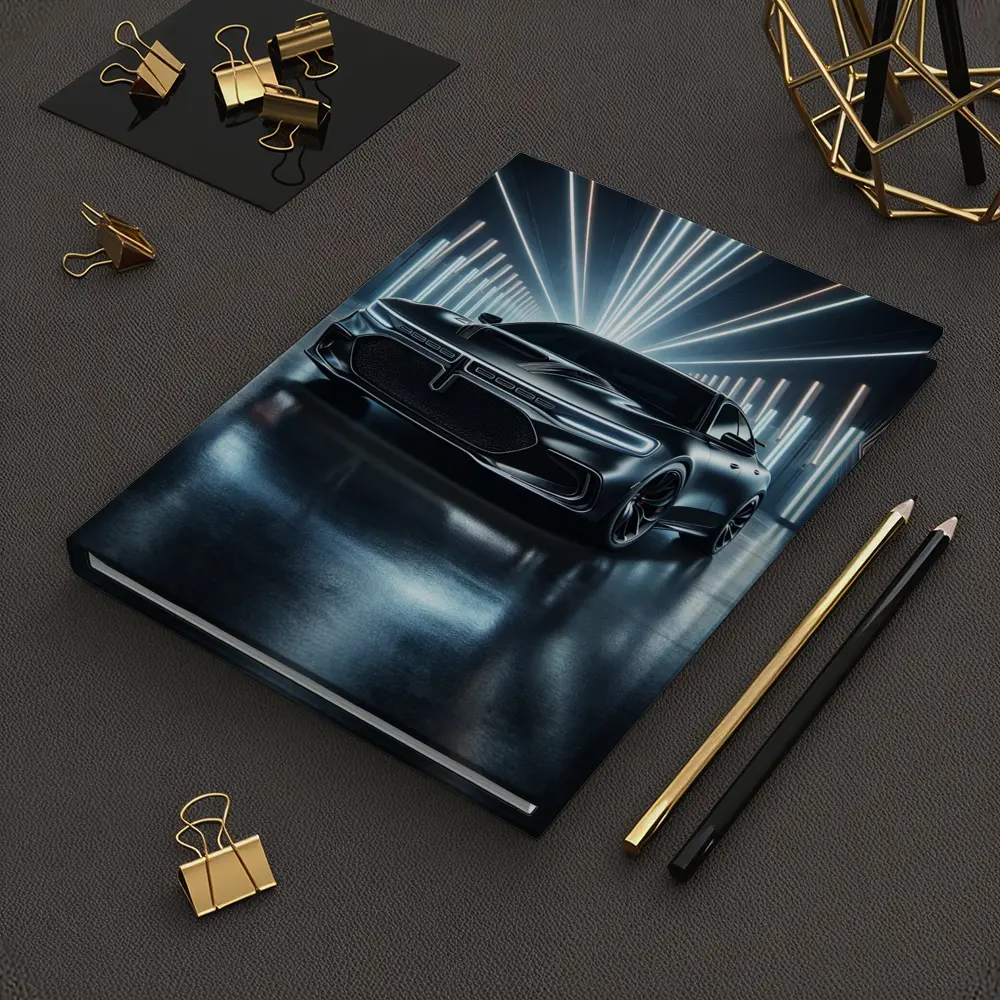 Dodge Charger Black Neon Light Studio – Notebooks