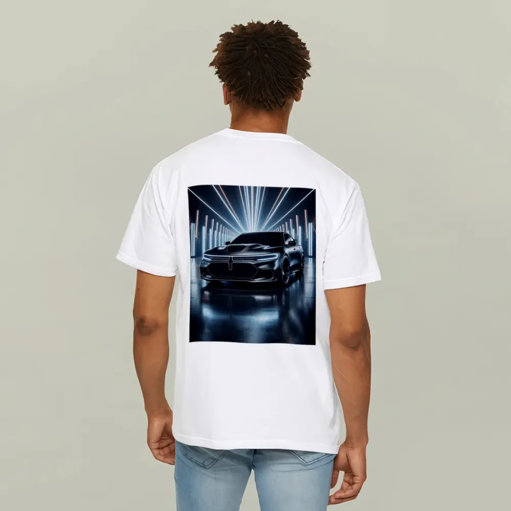 Dodge Charger Black Neon Light Studio – T-Shirts