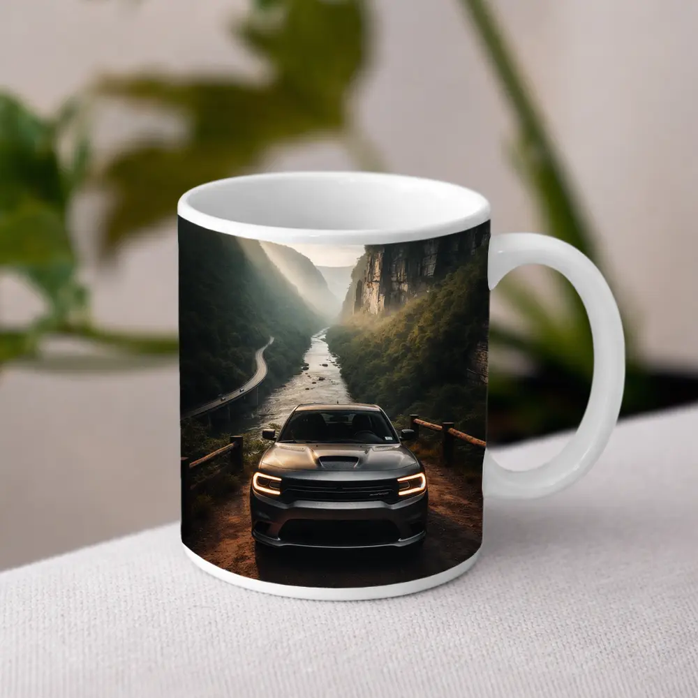 Dodge Durango Canyon River Overlook Scene – Mugs