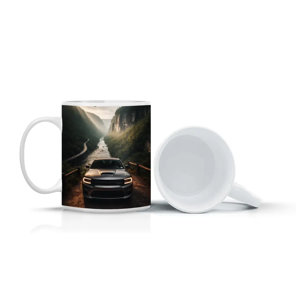Dodge Durango Canyon River Overlook Scene – Mugs