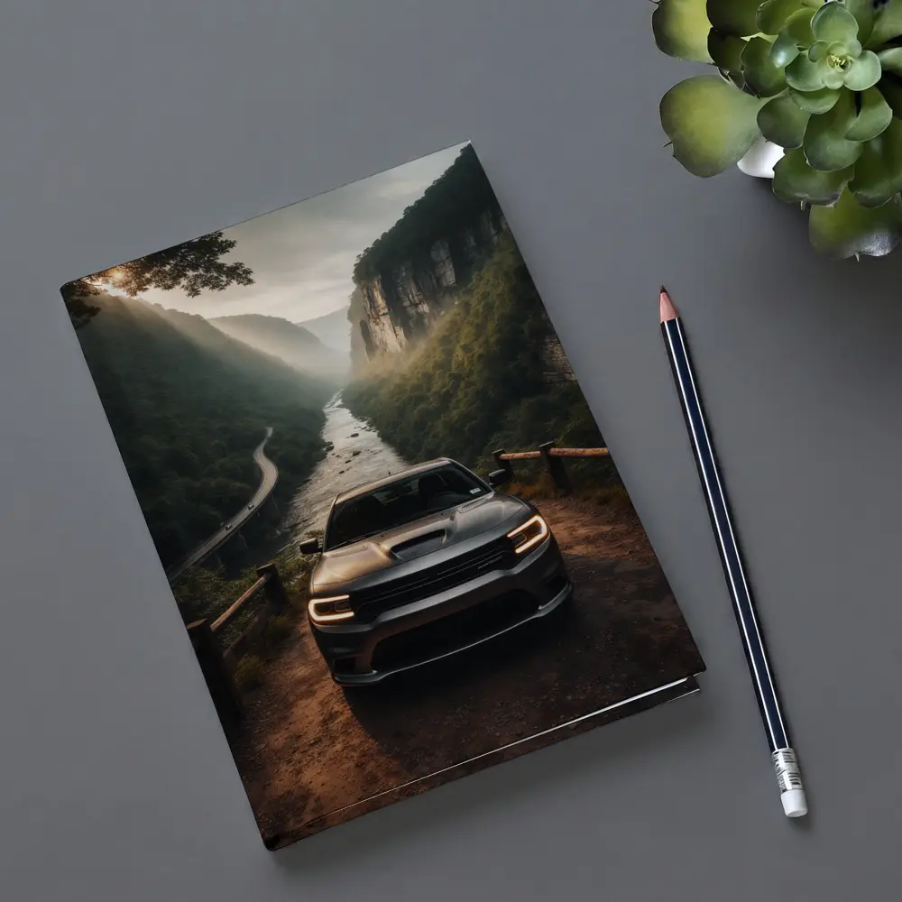 Dodge Durango Canyon River Overlook Scene – Notebooks