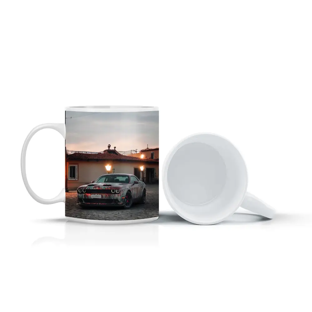 Dodge Challenger Hellcat Old City Dusk – Mugs