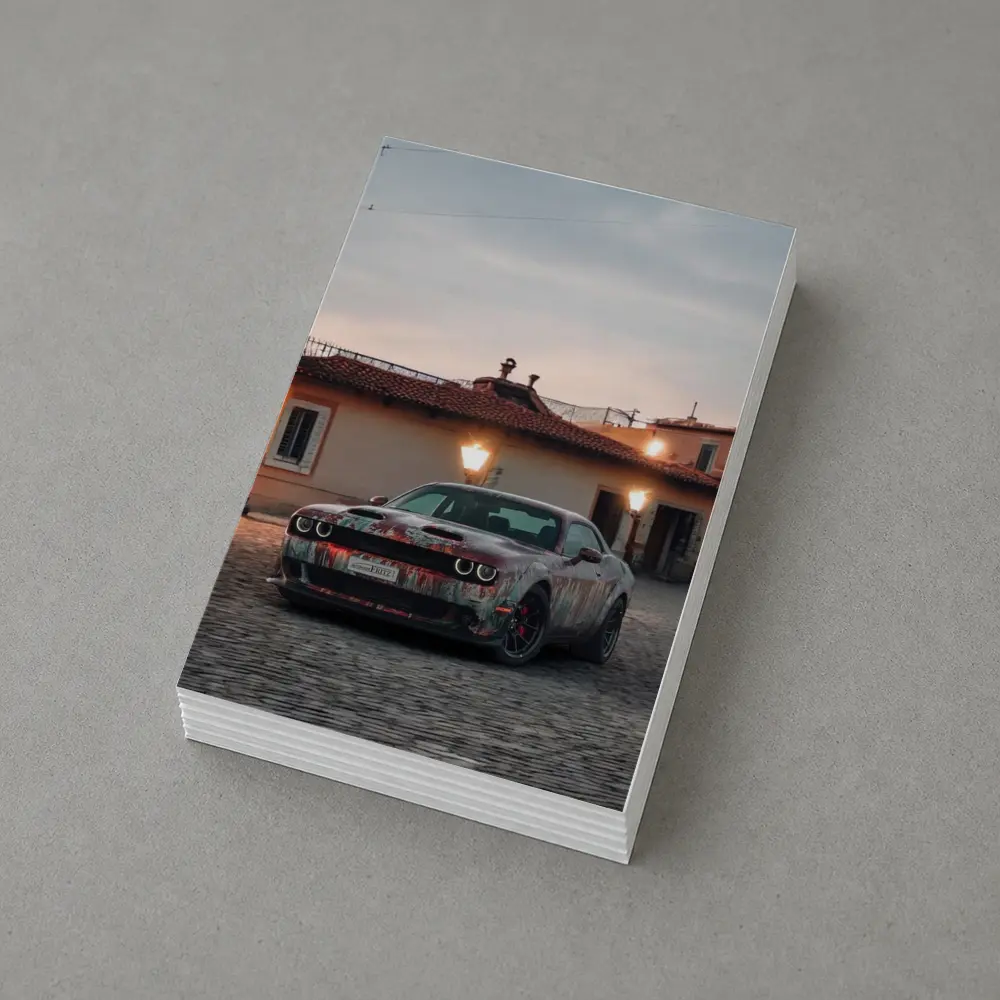 Dodge Challenger Hellcat Old City Dusk – Postcards