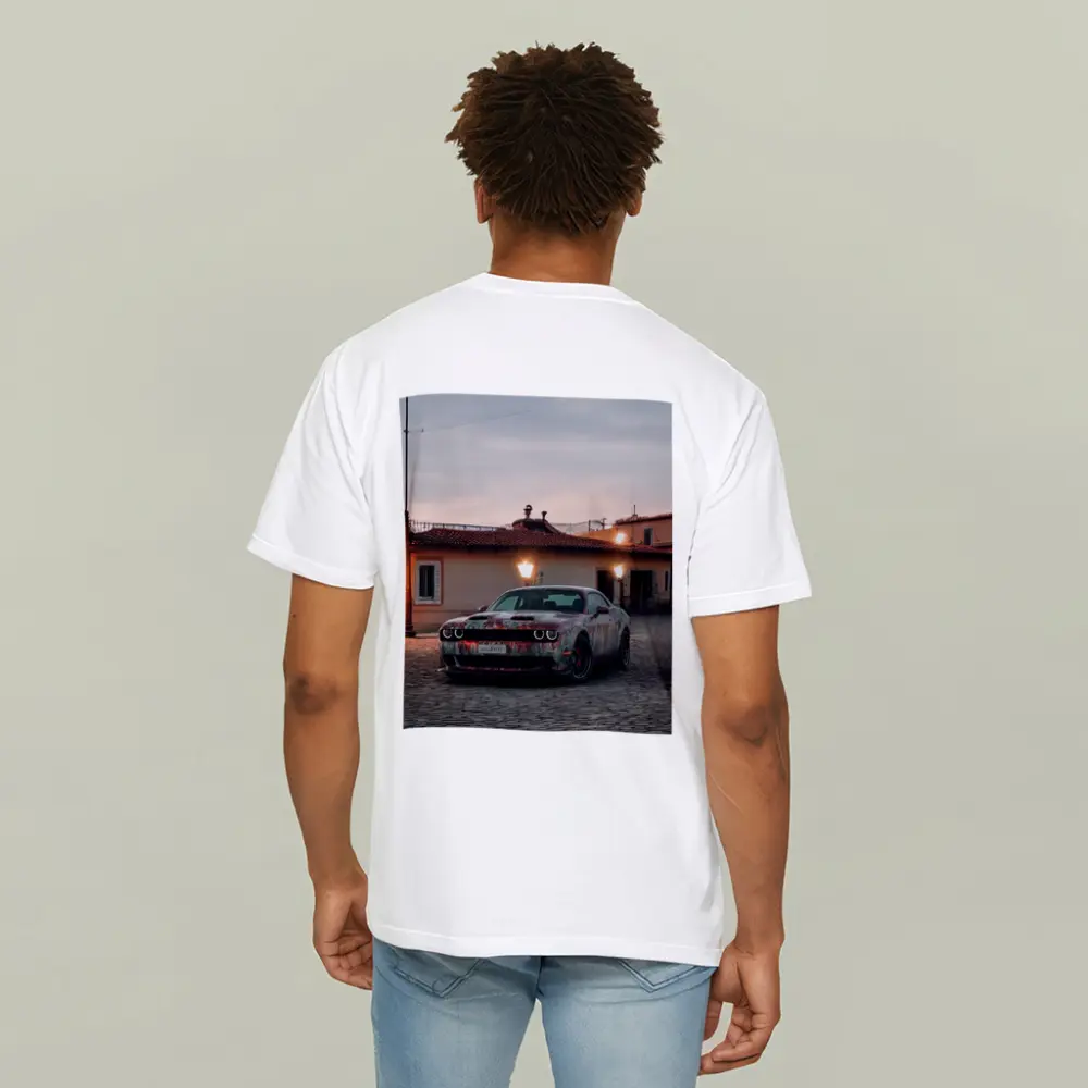 Dodge Challenger Hellcat Old City Dusk – T-Shirts