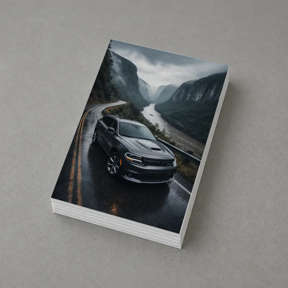 Dodge Durango on Rainy Mountain Road – Postcards