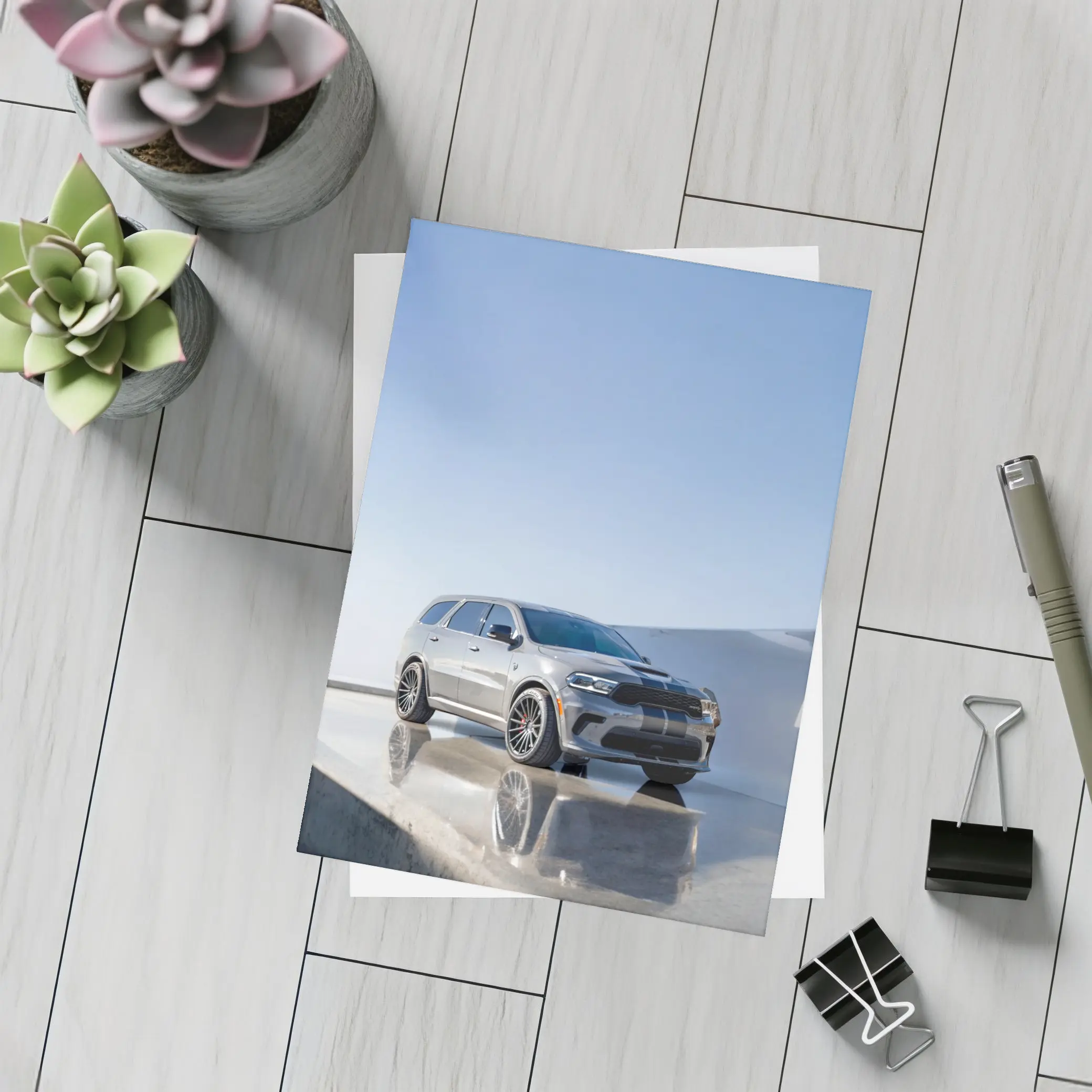 Dodge Durango SRT Gray Minimal Studio Setting – Postcards