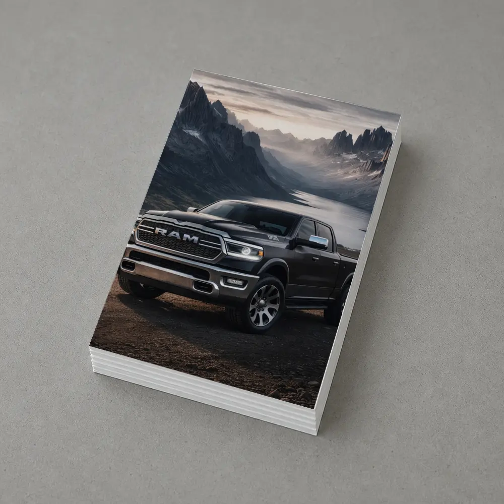 Dodge RAM Truck Mountain Lake Backdrop – Postcards