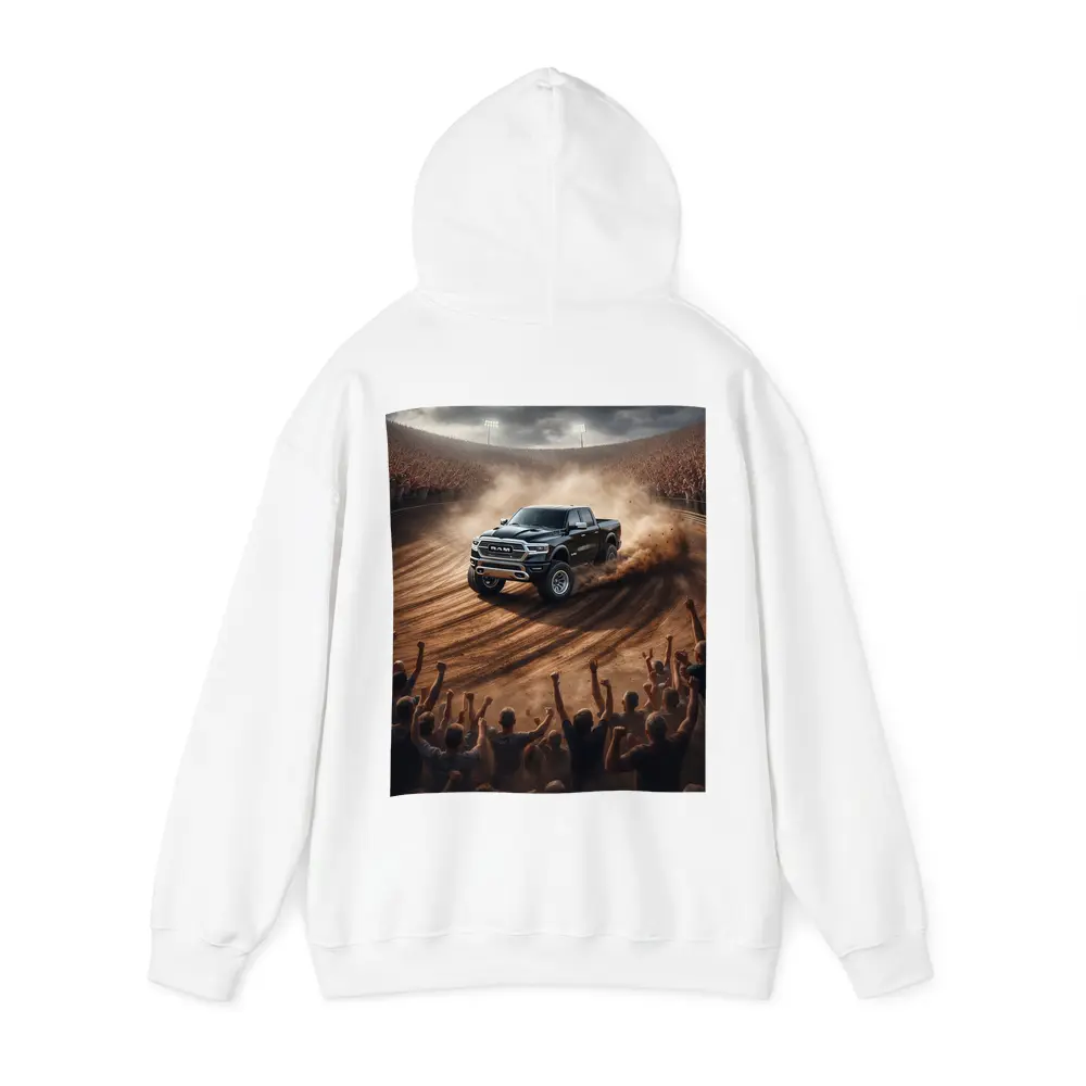 Ram Truck Drifting Dirt Track Crowd – Hoodies