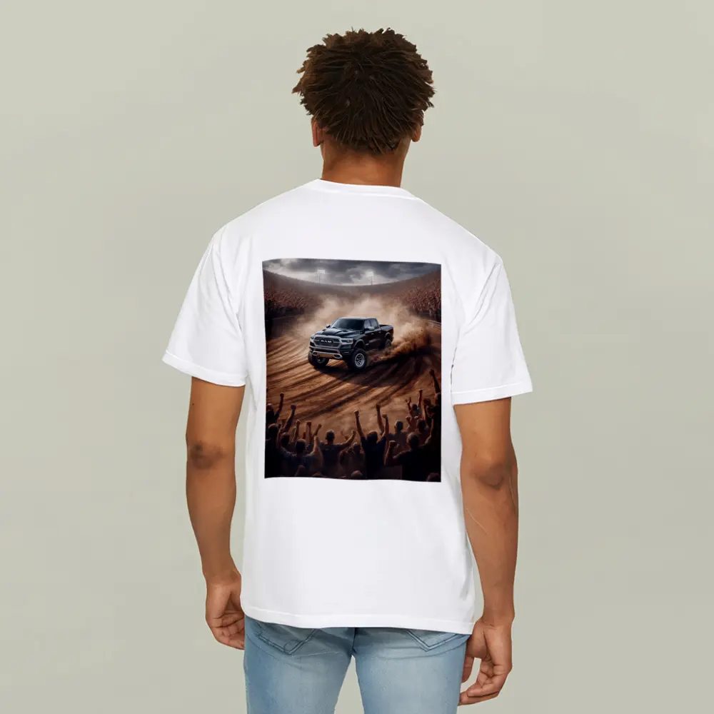 Ram Truck Drifting Dirt Track Crowd – T-Shirts