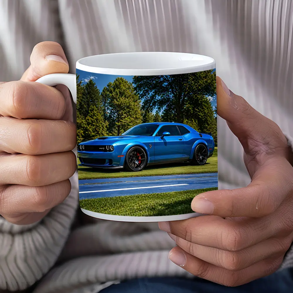 Dodge Challenger SRT Hellcat Blue Sunny Day – Mugs
