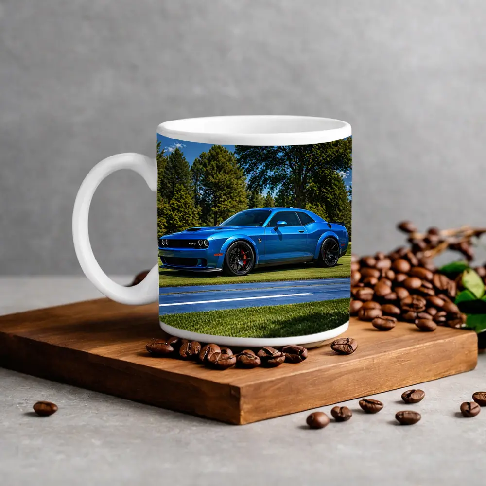 Dodge Challenger SRT Hellcat Blue Sunny Day – Mugs