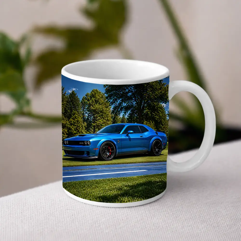 Dodge Challenger SRT Hellcat Blue Sunny Day – Mugs