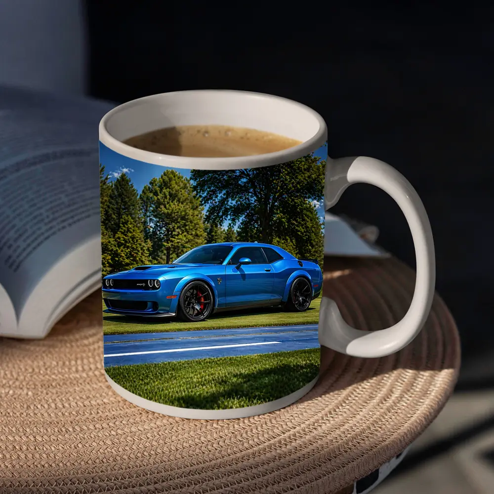 Dodge Challenger SRT Hellcat Blue Sunny Day – Mugs