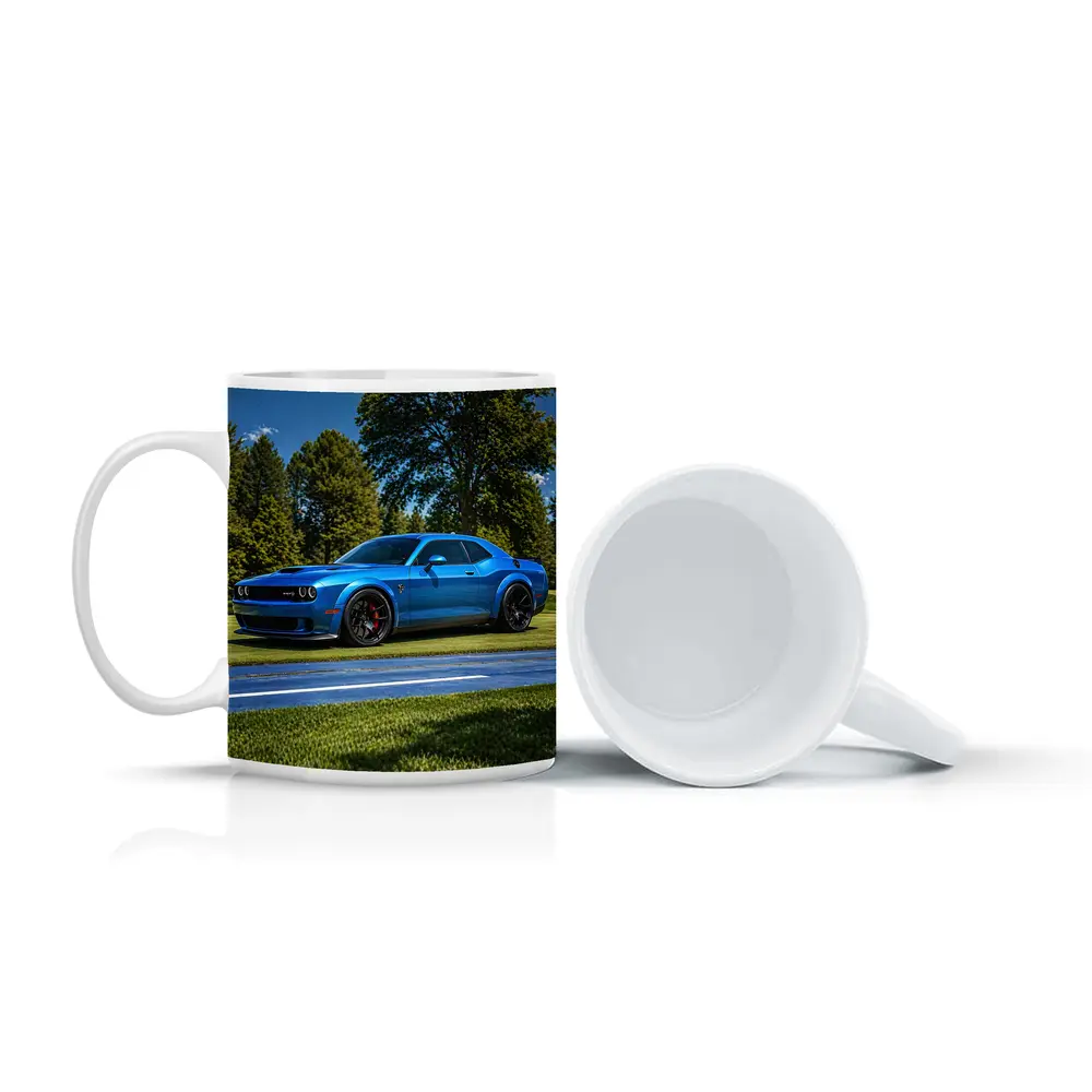 Dodge Challenger SRT Hellcat Blue Sunny Day – Mugs