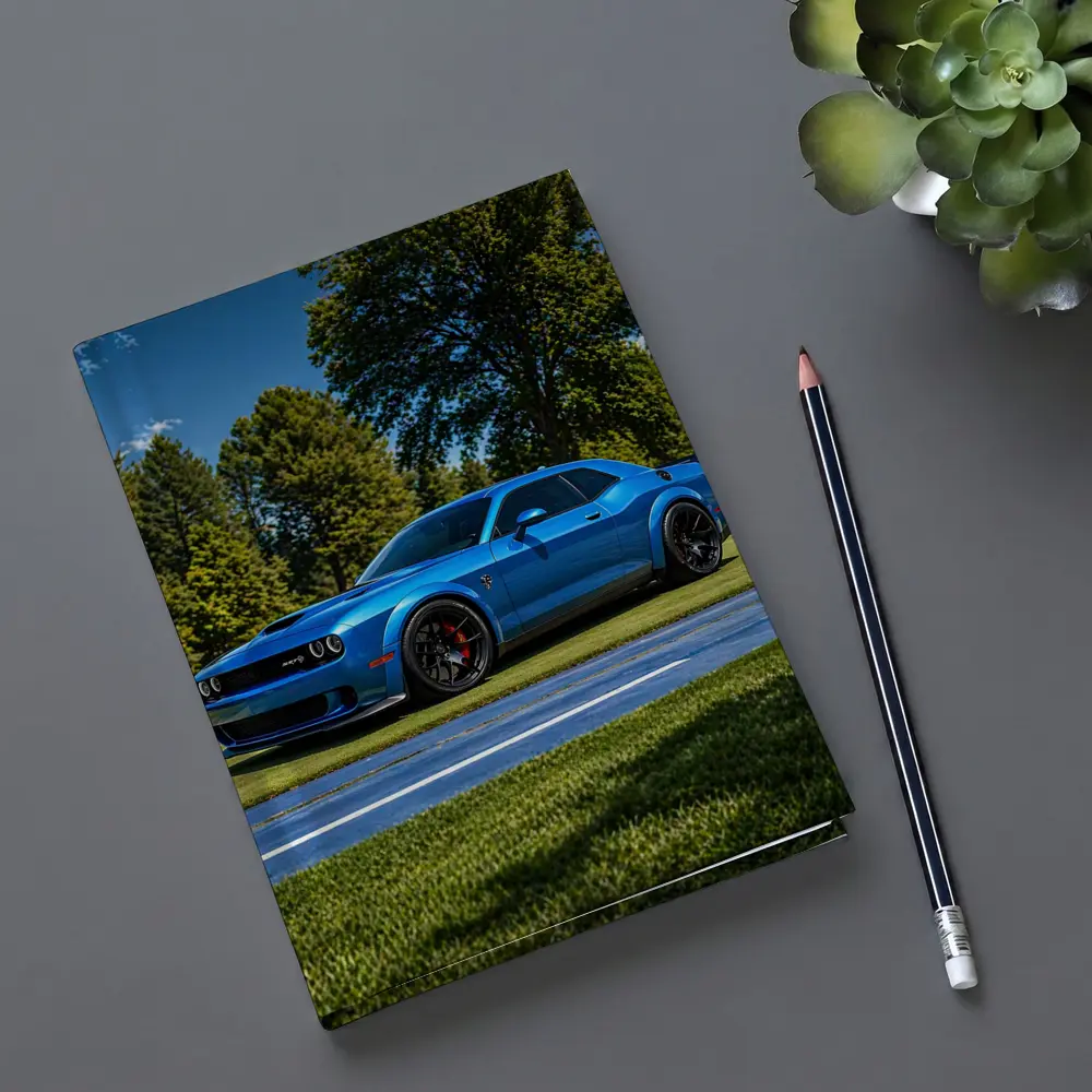 Dodge Challenger SRT Hellcat Blue Sunny Day – Notebooks