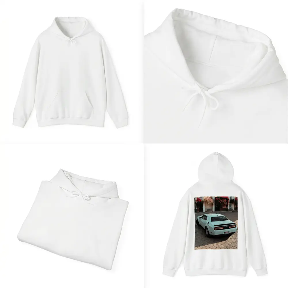 Dodge Challenger SRT Cobblestone Old Town Street – Hoodies