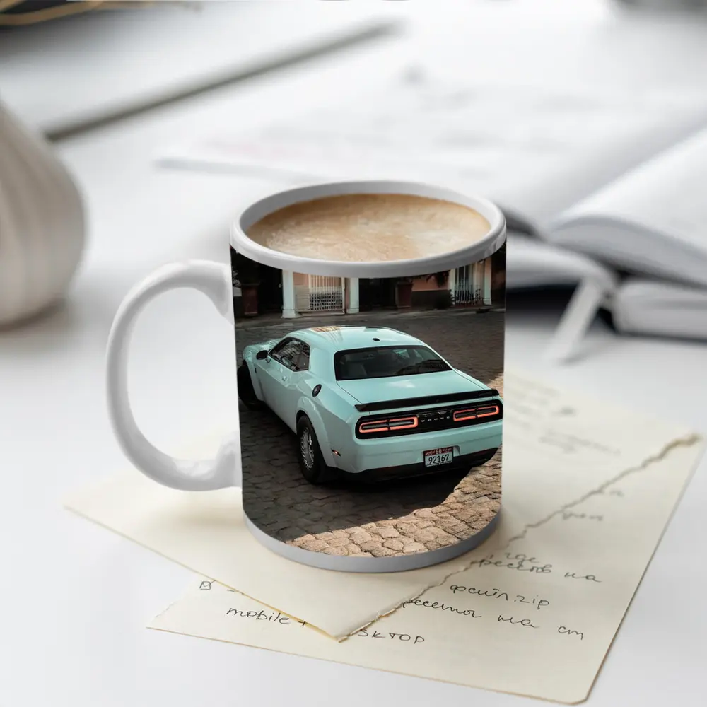 Dodge Challenger SRT Cobblestone Old Town Street – Mugs