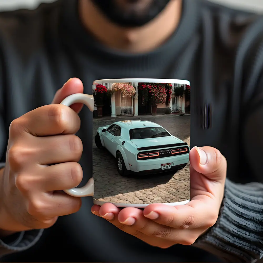 Dodge Challenger SRT Cobblestone Old Town Street – Mugs