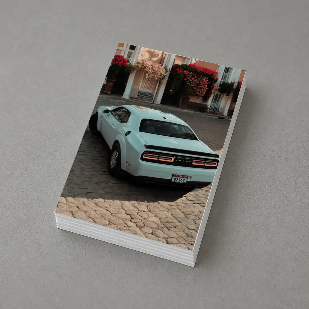 Dodge Challenger SRT Cobblestone Old Town Street – Postcards