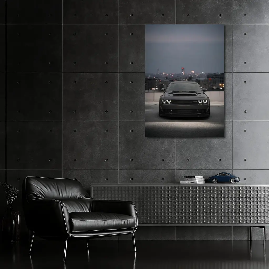 Dodge Challenger SRT Black City Night – Wall Art