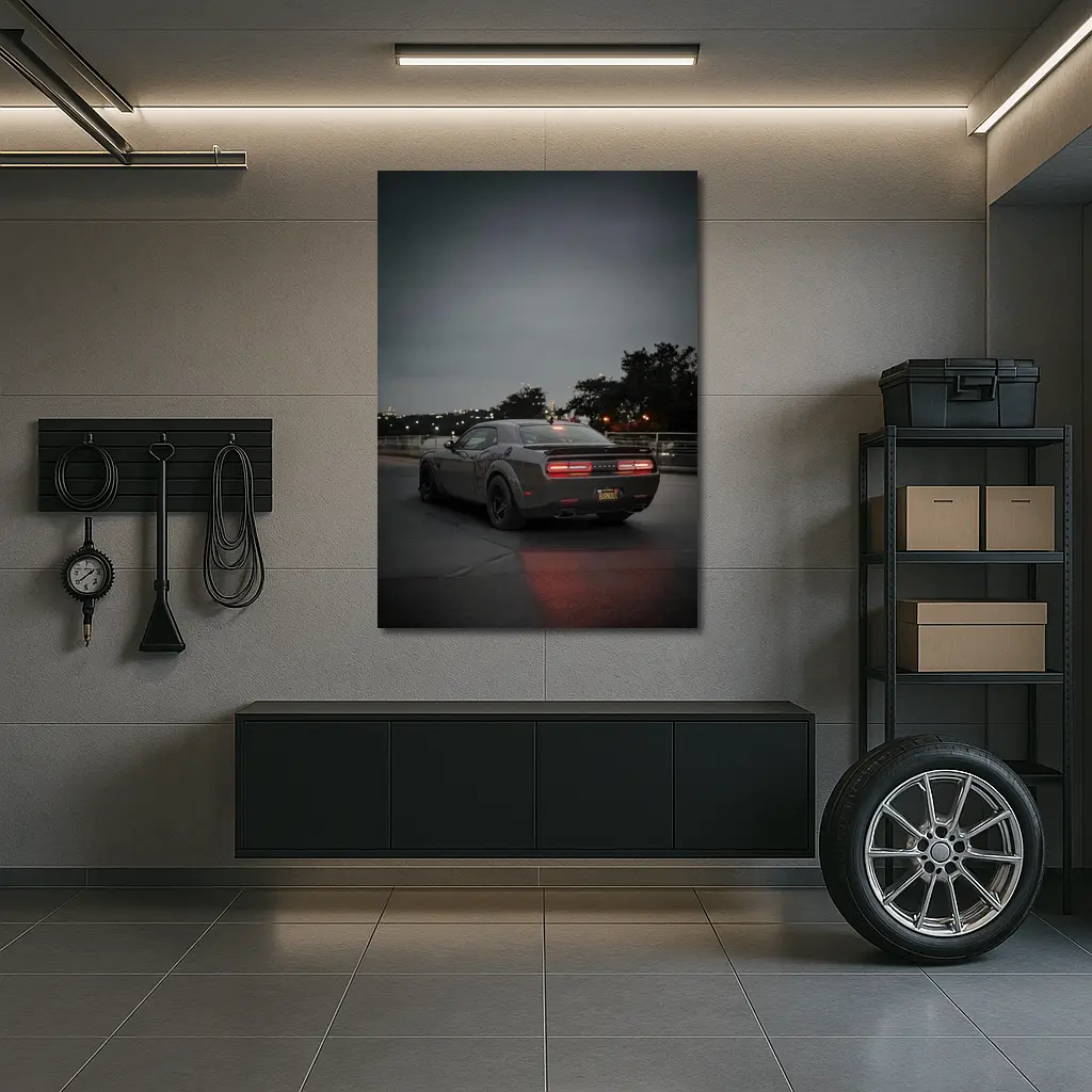 Dodge Challenger SRT Dark City Night – Wall Art