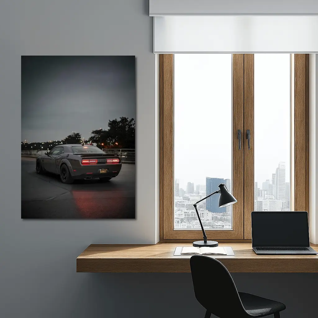 Dodge Challenger SRT Dark City Night – Wall Art