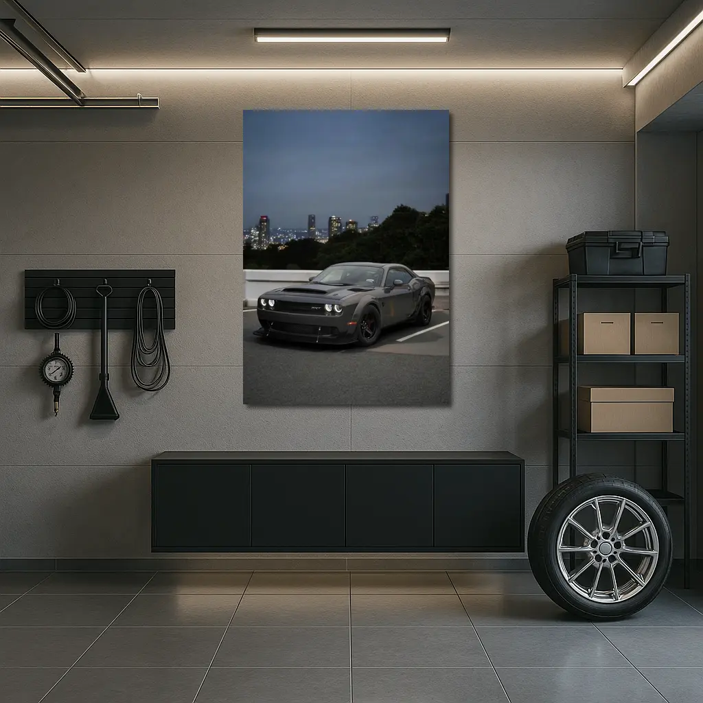 Dodge Challenger SRT Dark City Night – Wall Art