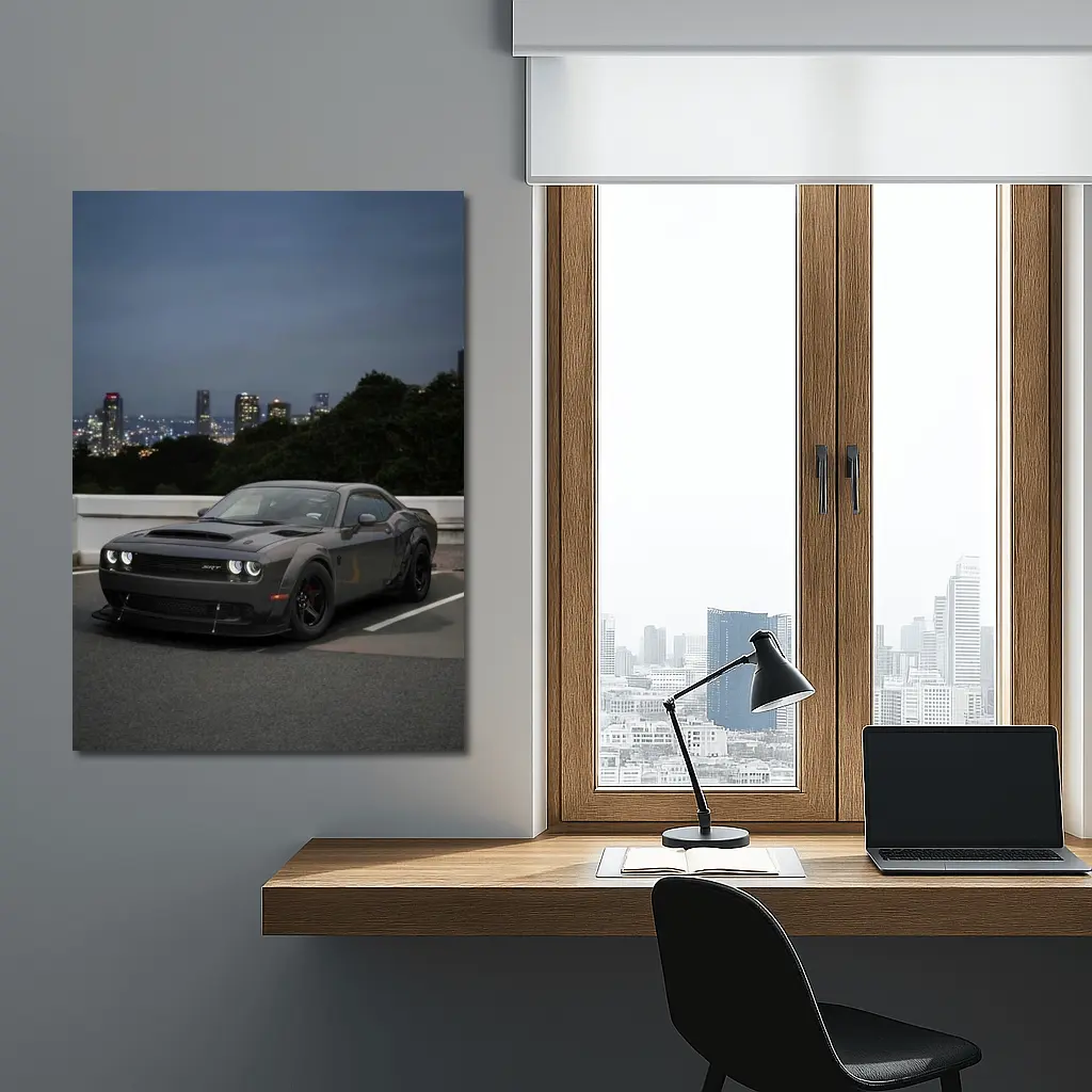 Dodge Challenger SRT Dark City Night – Wall Art