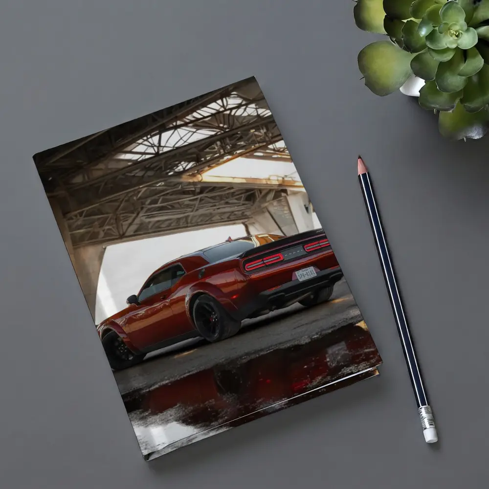 Dodge Challenger SRT Under Urban Bridge – Notebooks