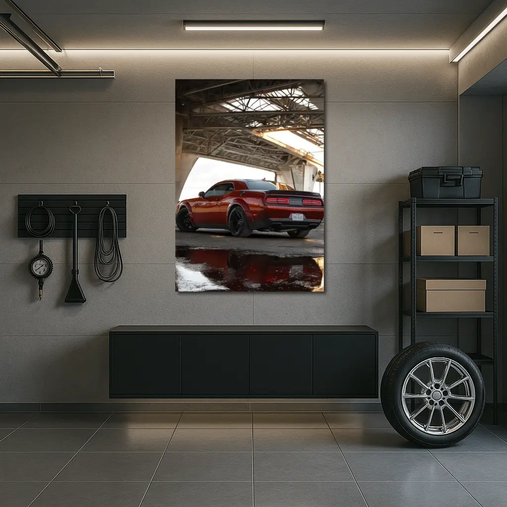 Dodge Challenger SRT Under Urban Bridge – Wall Art
